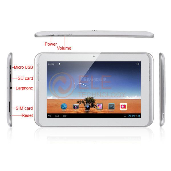 Tablet GPS 7 "Celular Qualcomm MSM8225 1.2GHz Dual Core